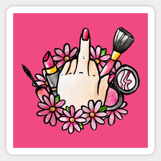 FU Makeup artist Sticker by bubbsnugg